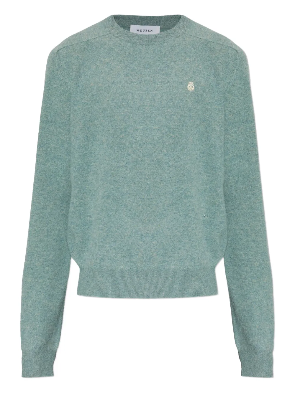 

Шерстяной свитер с круглым вырезом Alexander Mcqueen, синий