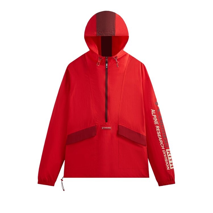 

Анорак Kith For Columbia Wind Anorak, цвет Red Velvet
