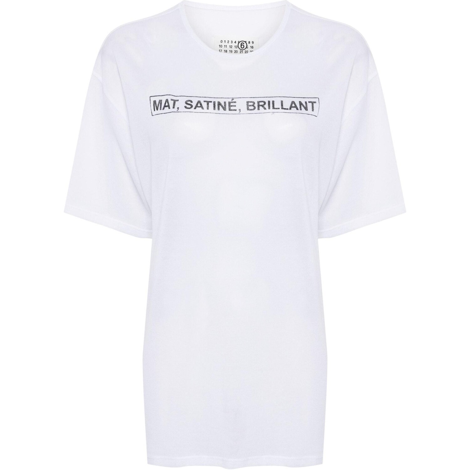 

Футболка женская Mm6 Maison Margiela с надписью, белый