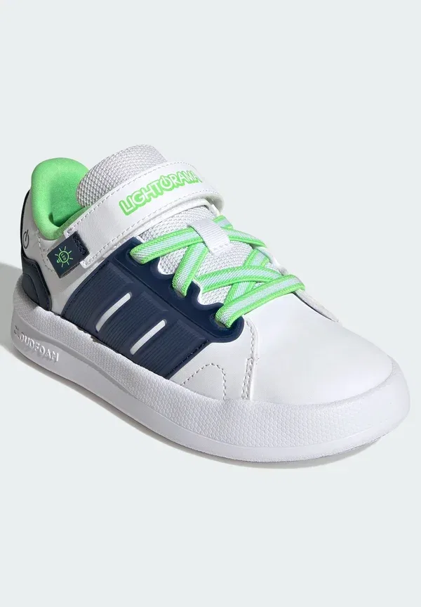 Кроссовки детские Adidas Sportswear Lightorama, бело-сине-зеленые — фото 2