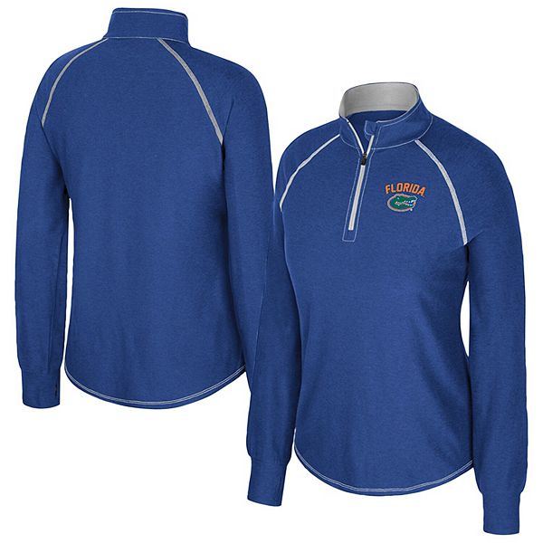 

Женская футболка с четвертью молнии Florida Gators Bikram Raglan Colosseum