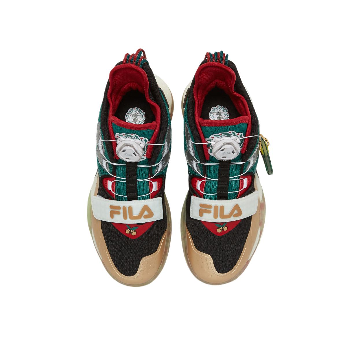 FILA KIDS Детские баскетбольные кроссовки Low Top с технологией BOA, противоскользящие, амортизирующие, цвет High Mountain Green Black — фото 3