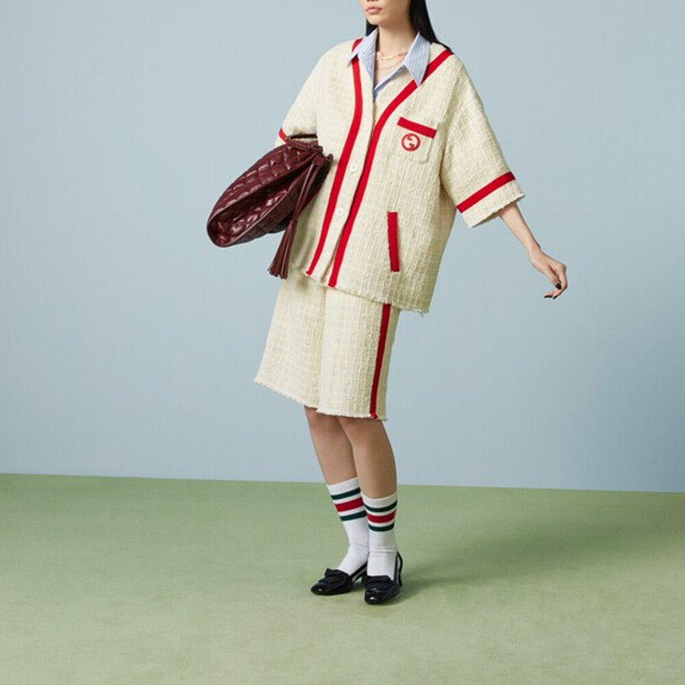 Шорты женские Gucci Повседневные, Классический крой, Хаки — фото 2