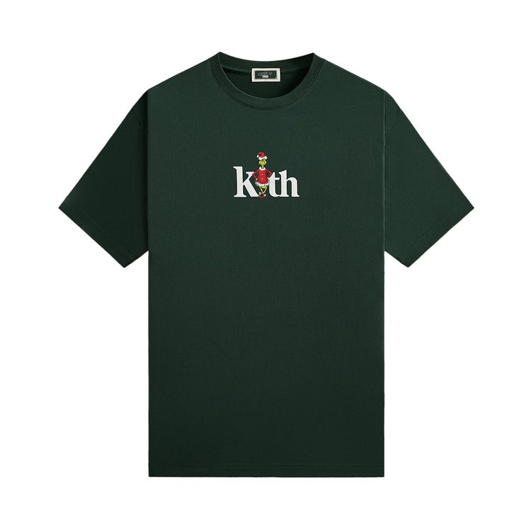 

Футболка Kith x The Grinch Serif Tee 'Stadium', зеленый