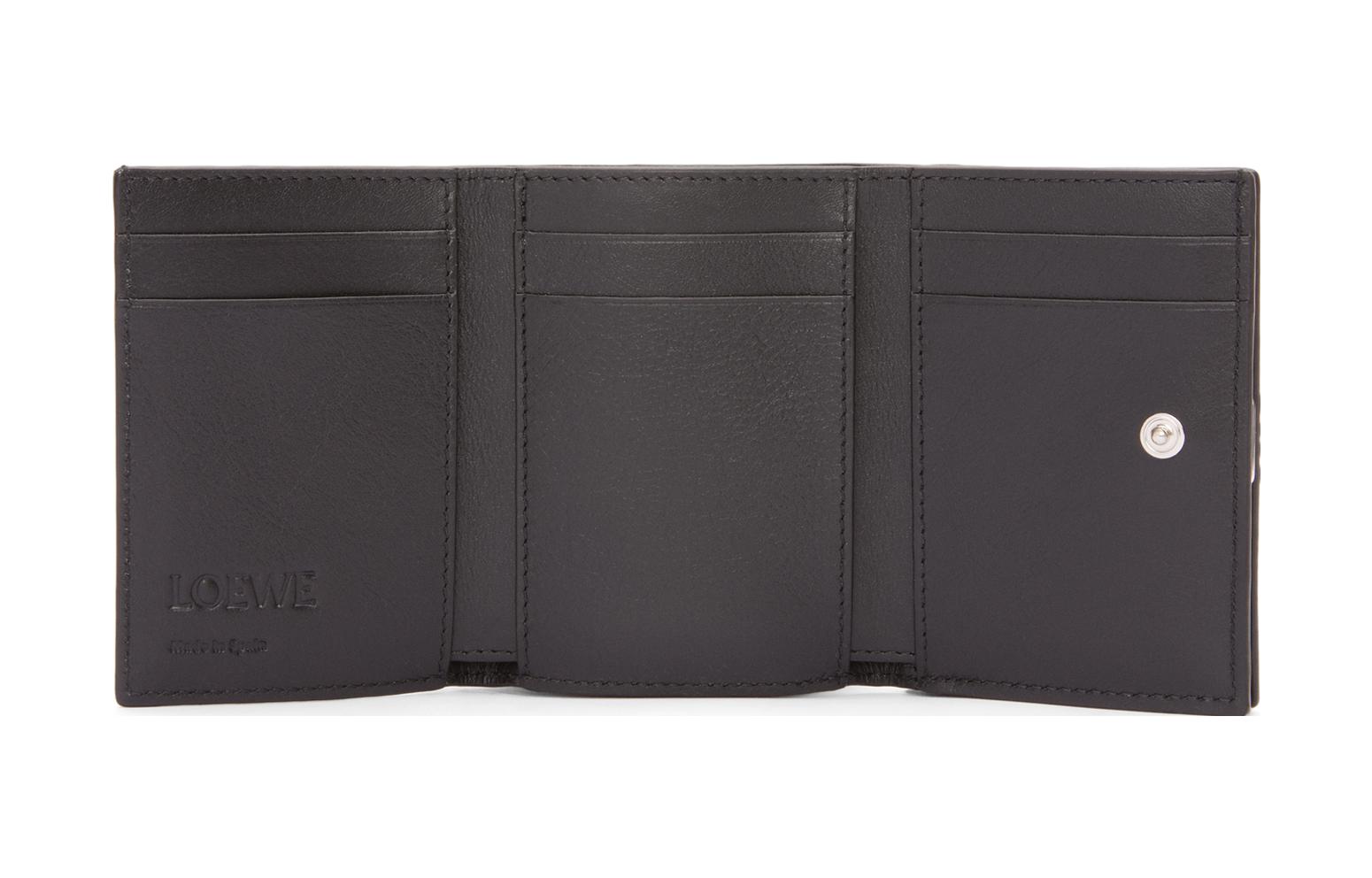 LOEWE Женский бумажник из галантерейной кожи черный — фото 4