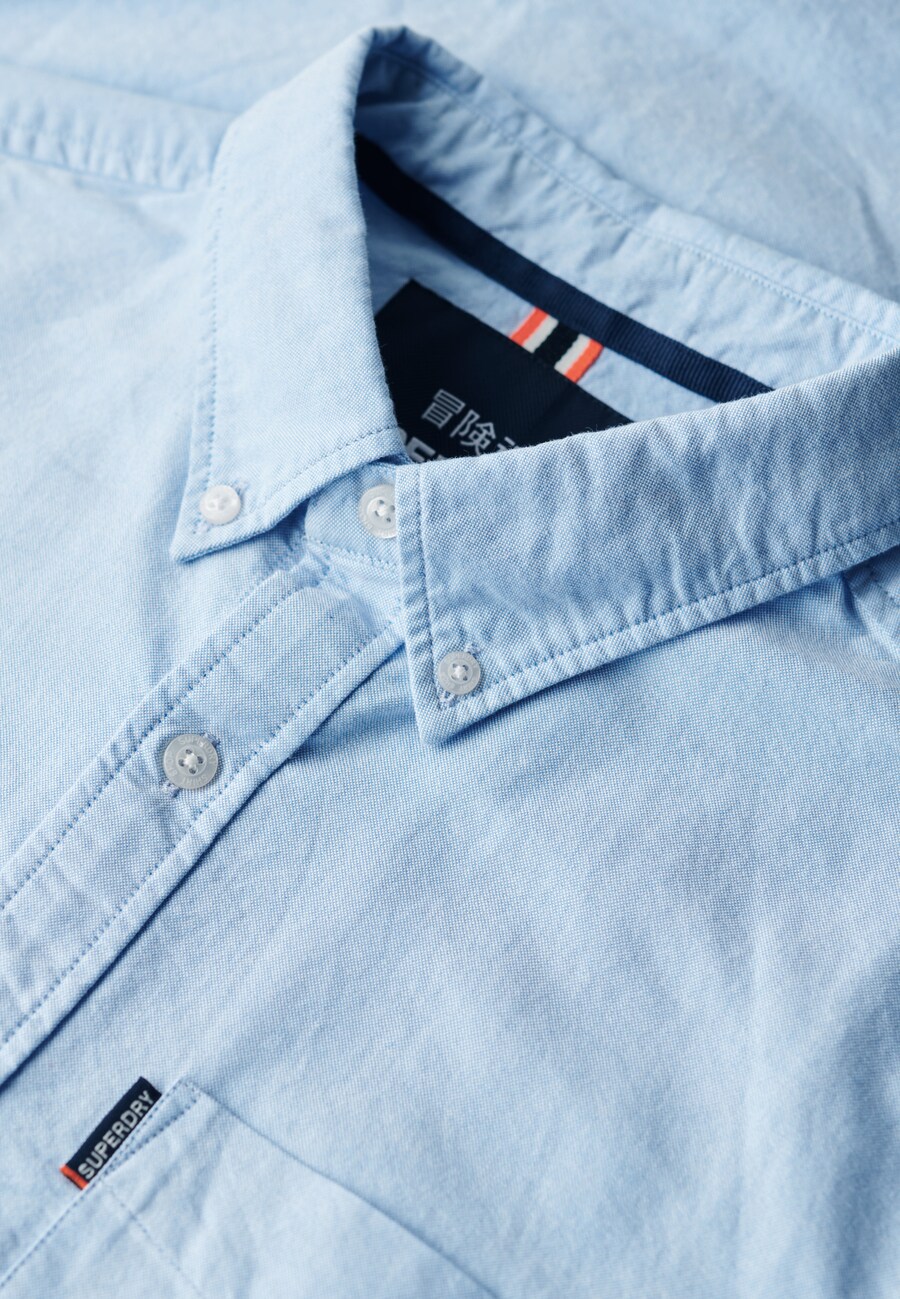 Рубашка на пуговицах классического кроя Superdry, светло-синий — фото 3