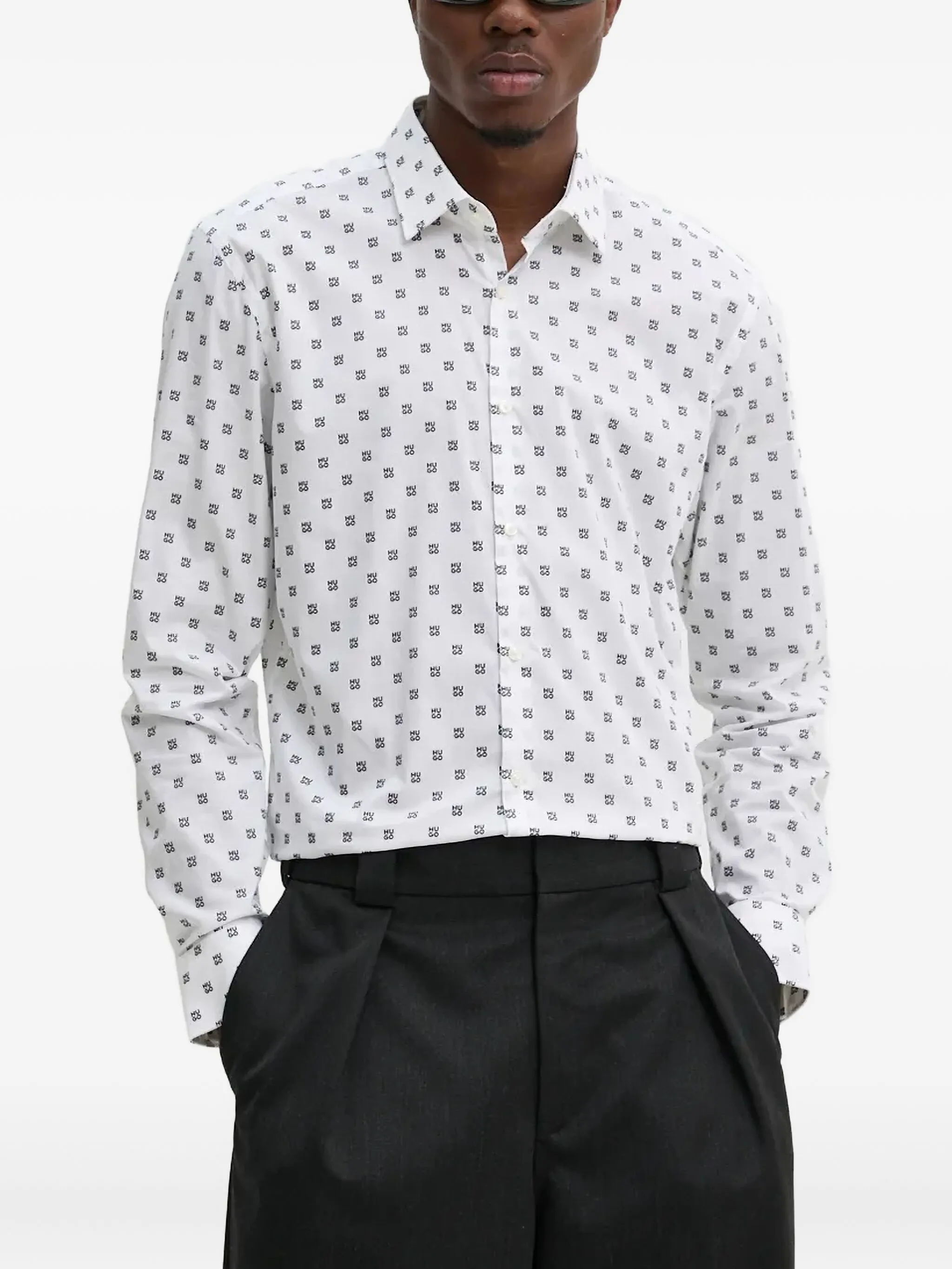 

Рубашка с логотипом Hugo, белый