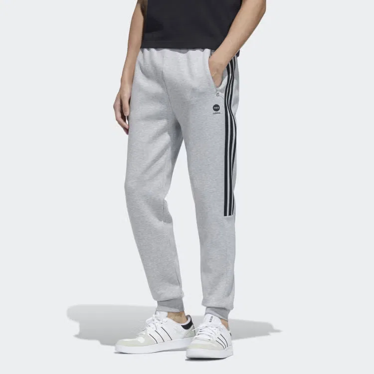 Штаны спортивные с контрастными полосками Adidas, серый