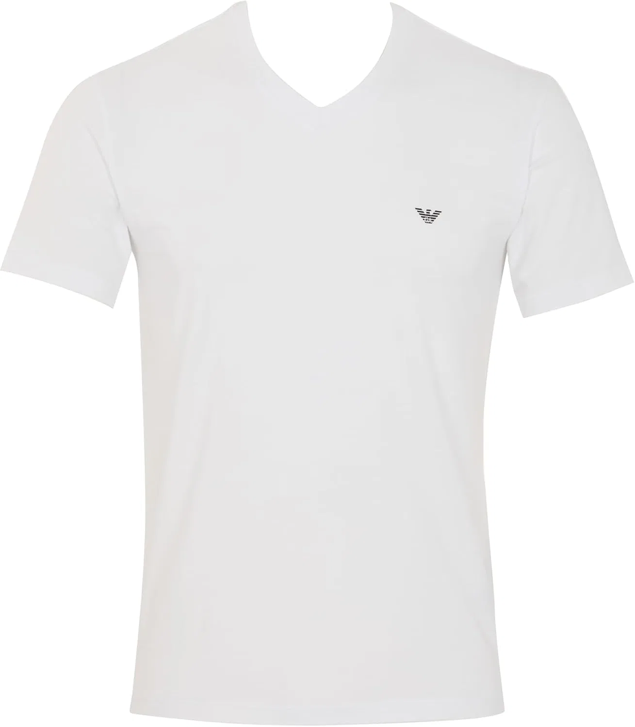 Мужская футболка с V-образным вырезом Stretch Cotton Jersey Emporio Armani, White