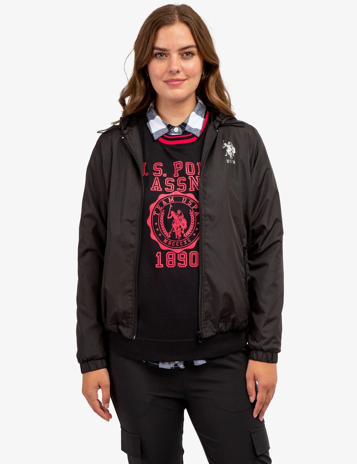 

Куртка U.S. Polo Assn. Metallic Logo, черный