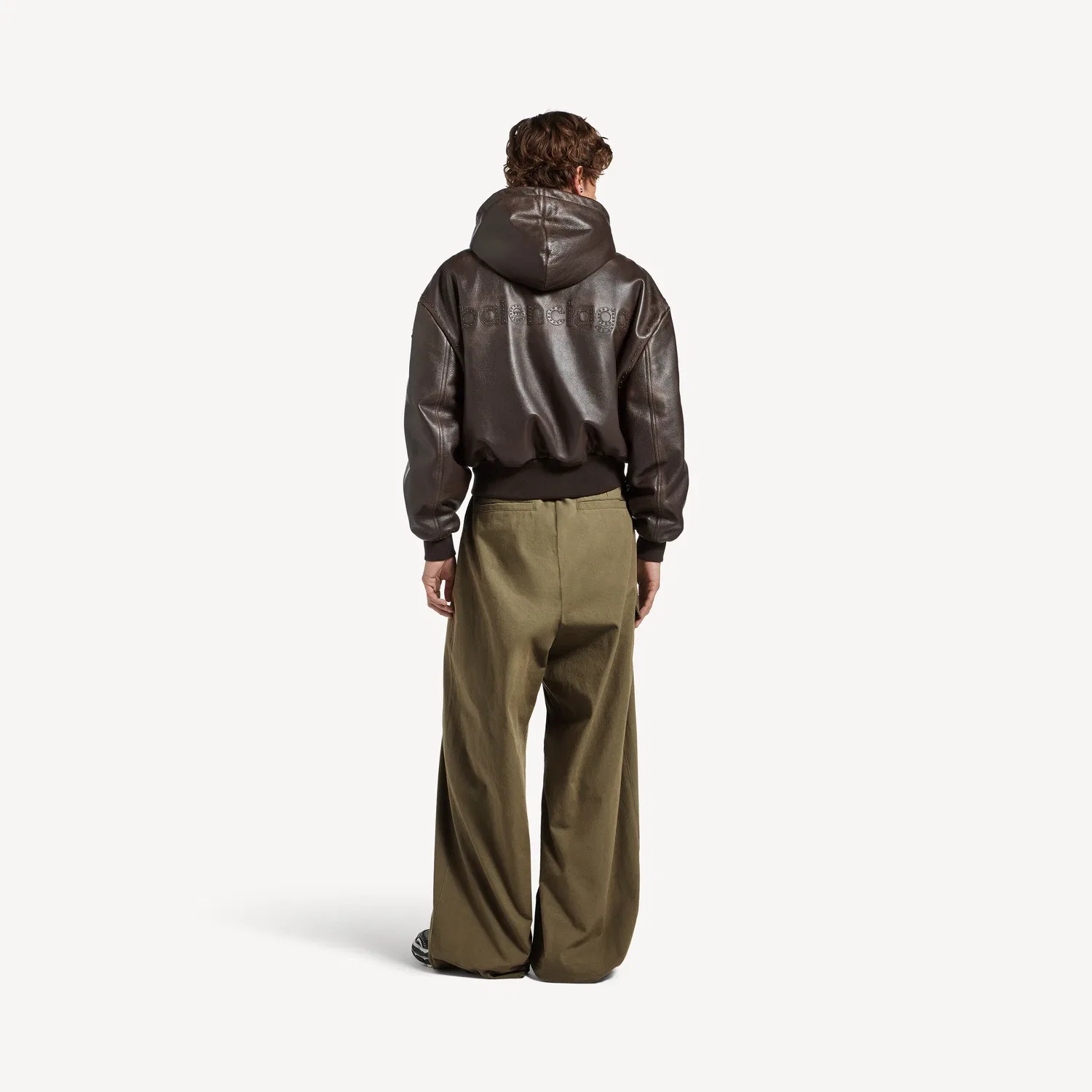 Мужские свободные рабочие брюки цвета хаки Balenciaga, хаки — фото 4