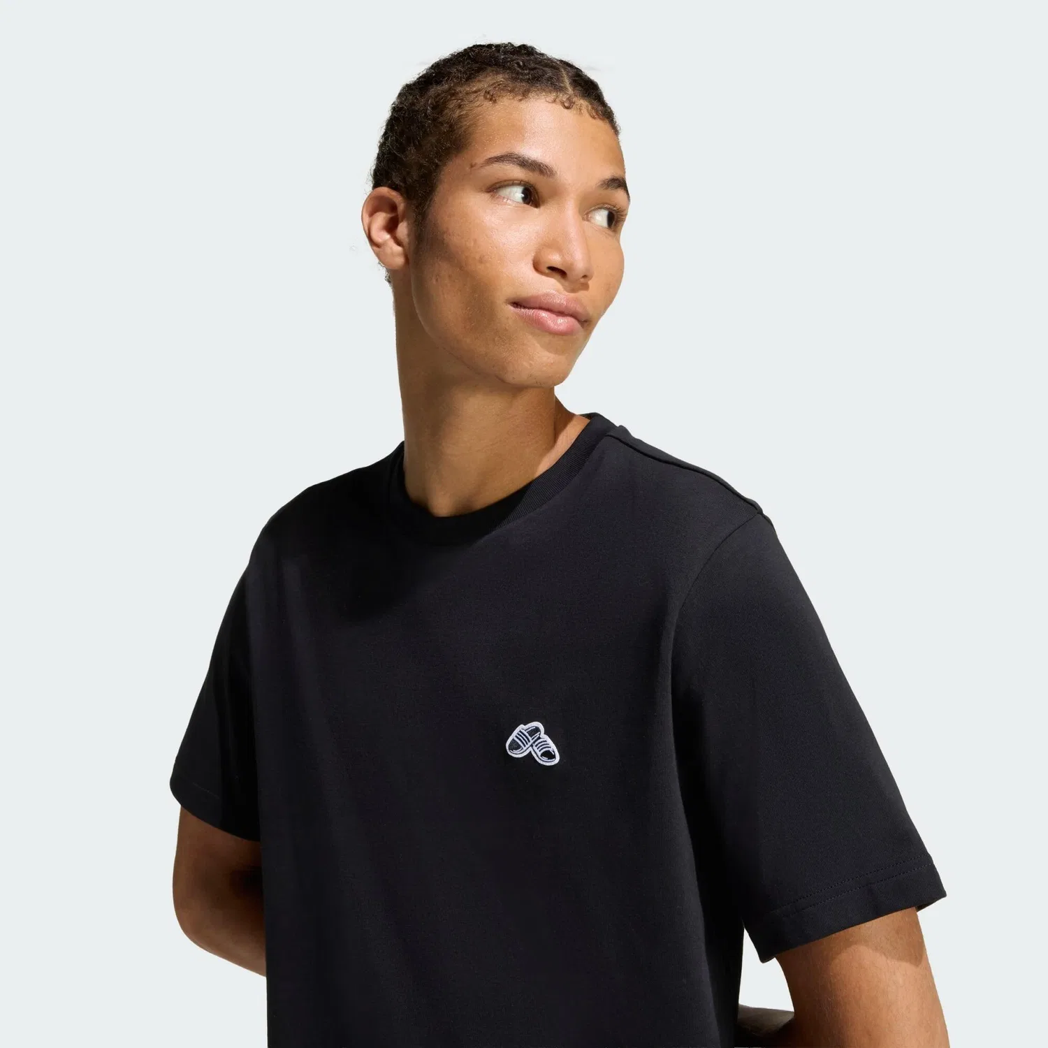 Мужская футболка с принтом Summer Slide Trim Graphic Adidas, Schwarz — фото 4