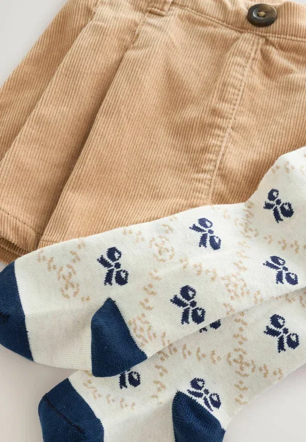 Комплект шорт из вельвета Regular fit set Next, Tan Brown, светло-коричневый — фото 4