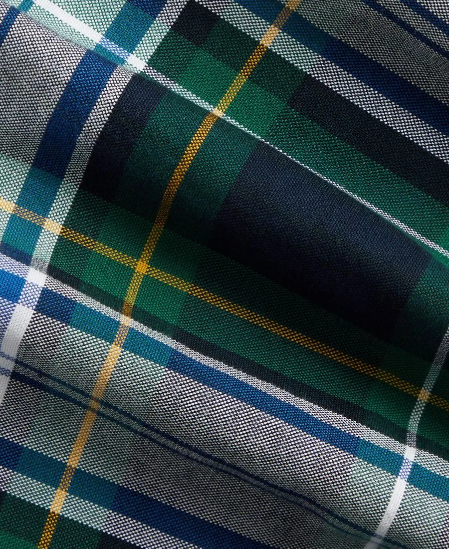 Боди для младенца из хлопковой оксфордской ткани в клетку Polo Ralph Lauren, White Green Multi — фото 3