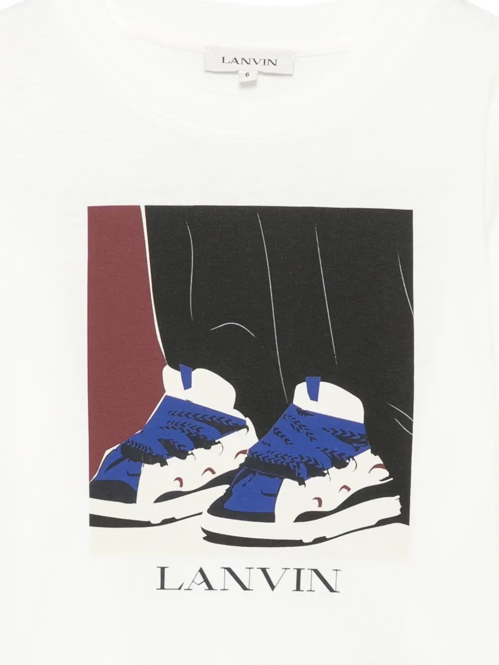 Футболка с графическим принтом Lanvin Enfant, белый — фото 3