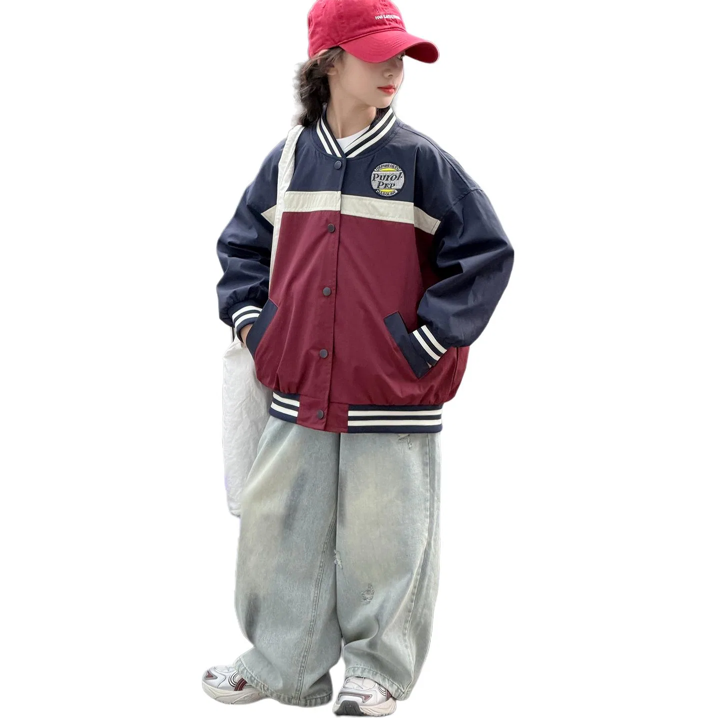 Детский спортивный костюм с бейсбольным воротником MADALLO, Burgundy Coat