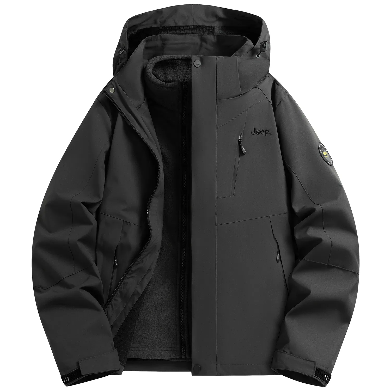 Детская куртка-дождевик с съемным флисовым подкладом Jeep, Dark Grey