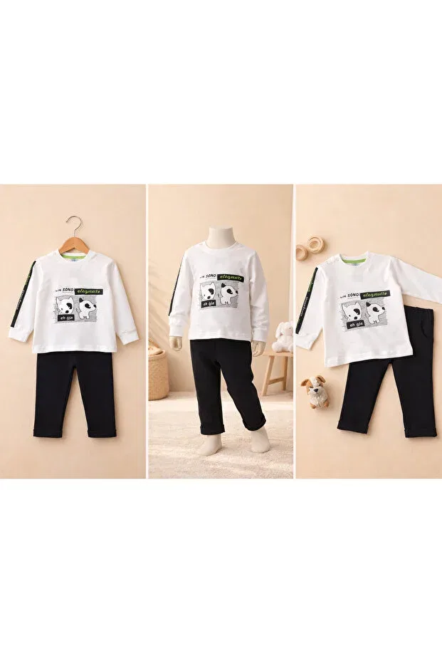 Детский комплект из свитшота и брюк с принтом 1st edition quality cotton Vinezza, Multicolor