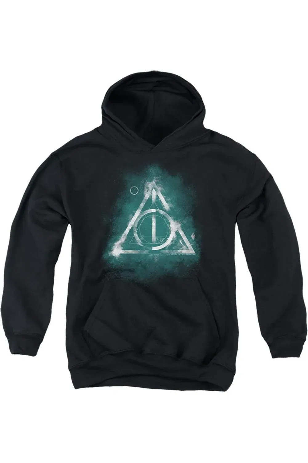 Детское худи для мальчиков с принтом Harry Potter Geometric Deathly Hallows Gildan, черный