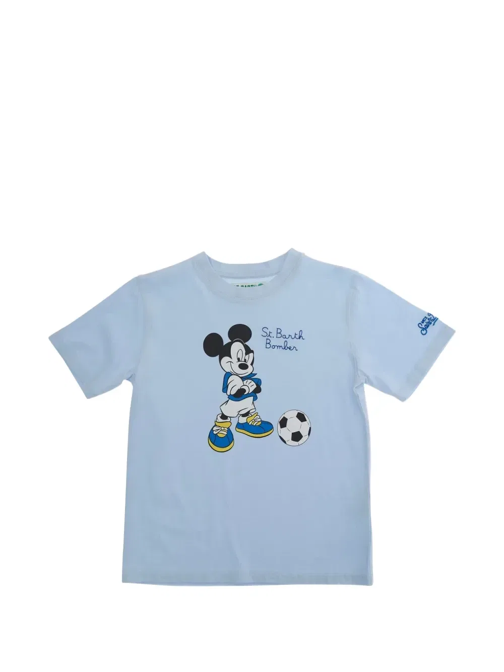 Футболка с принтом Mickey Goal MC2 Saint Barth Kids, синий