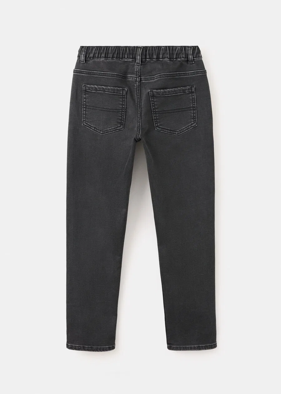 Детские джинсы MANGO KIDS Regular Jeans 'COMFY' черного цвета — фото 2