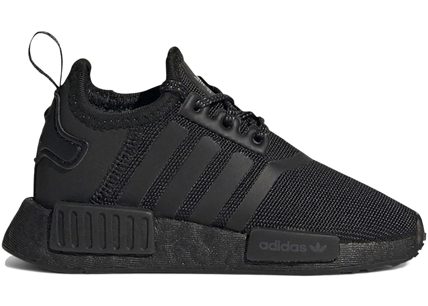 Детские кроссовки без шнуровки NMD R1 Adidas, Core Black Core Black Grey Six