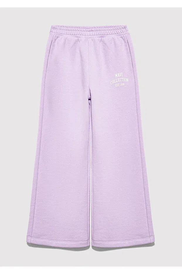 Детские спортивные штаны для девочек с принтом Basics Mavi, Purple — фото 2