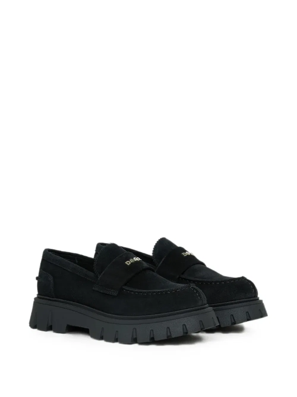 Лоферы на массивной подошве с логотипом. Dsquared2 Kids, черный
