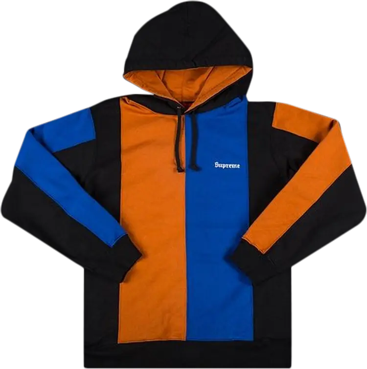

Толстовка Supreme Tricolor Hooded Sweatshirt 'Black', черный