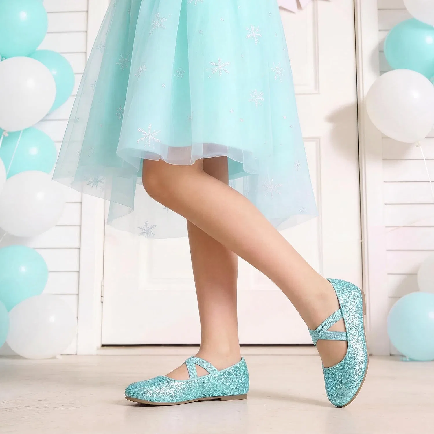 Детские балетки для девочек Mary Jane Flats DREAM PAIRS, Blue — фото 3