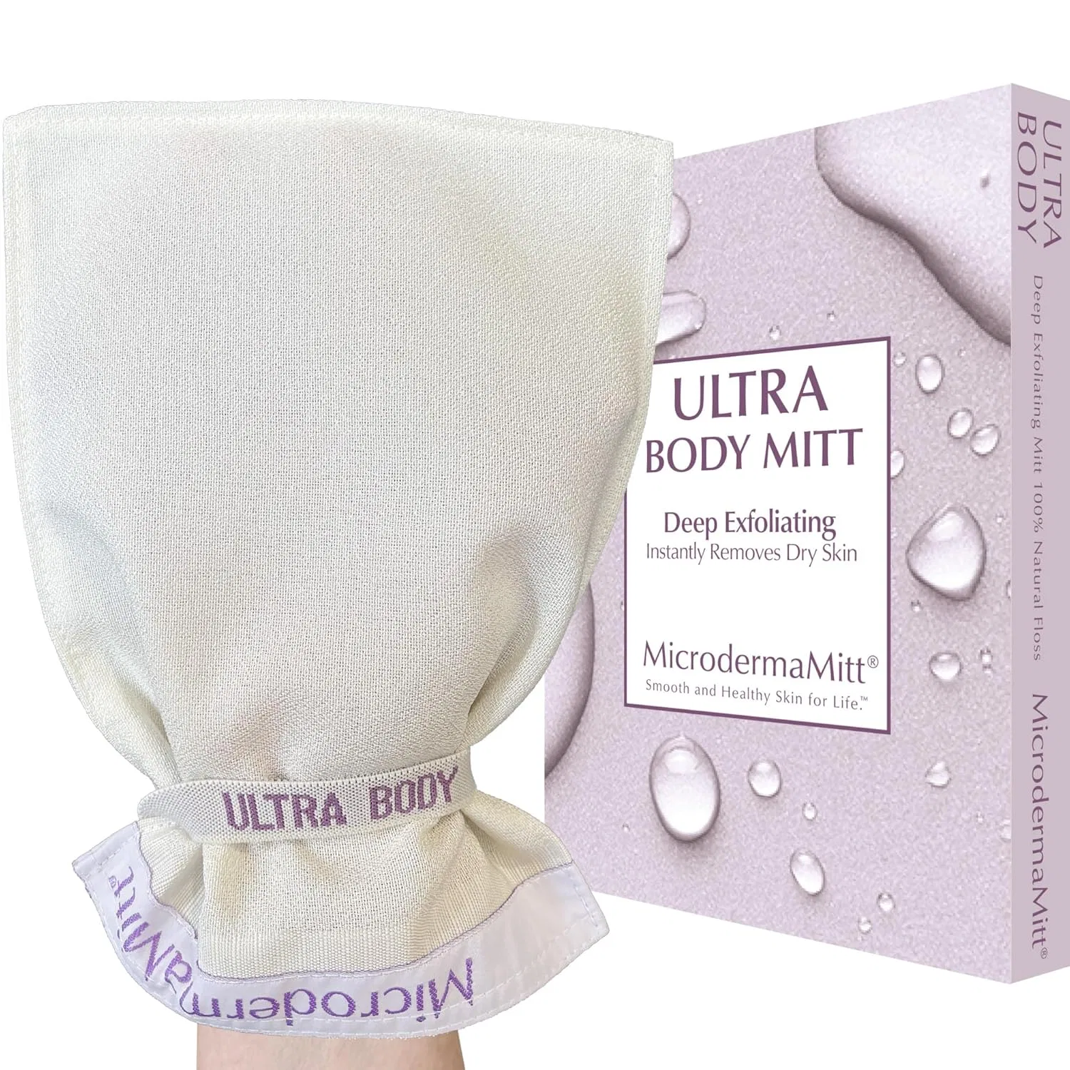 Эксфолирующая рукавица Microdermamitt Ultra Deep, 100% натуральный шелк