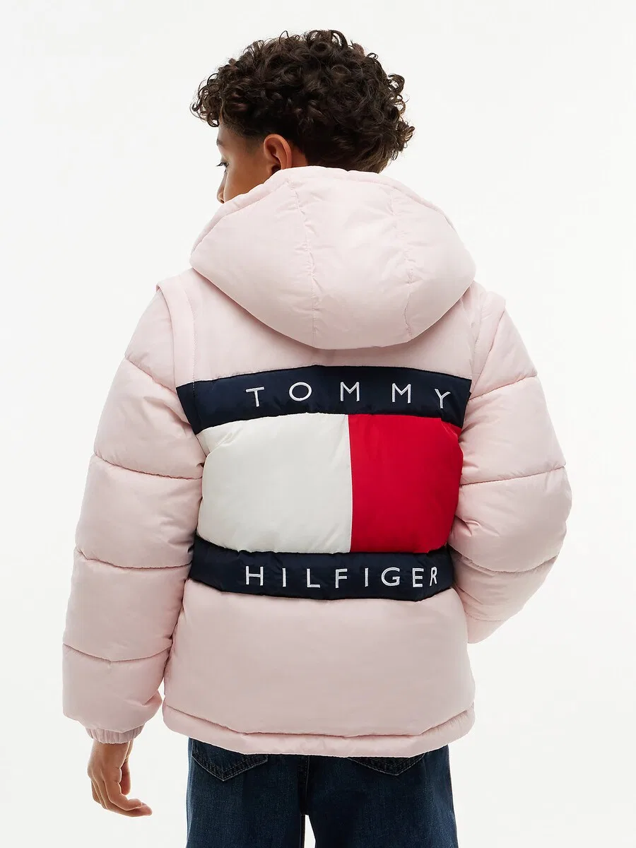 Зимняя куртка TOMMY HILFIGER 'Heritage' в нежно-розовом цвете — фото 2
