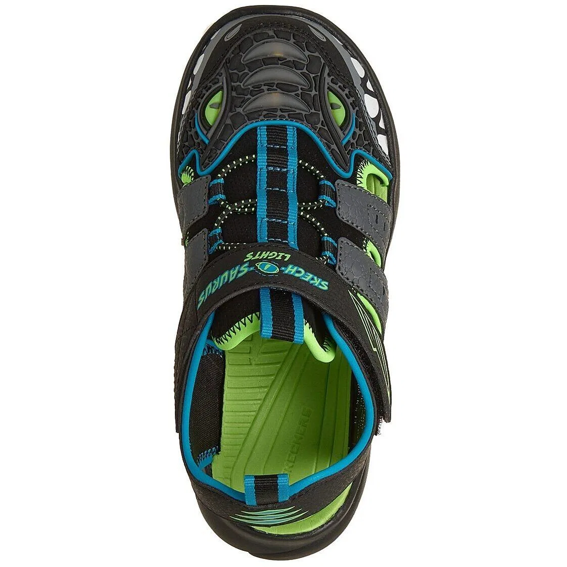 Детские сандалии с закрытым носком Skechers Razor Splash-raptor Quest, Schwarz — фото 2