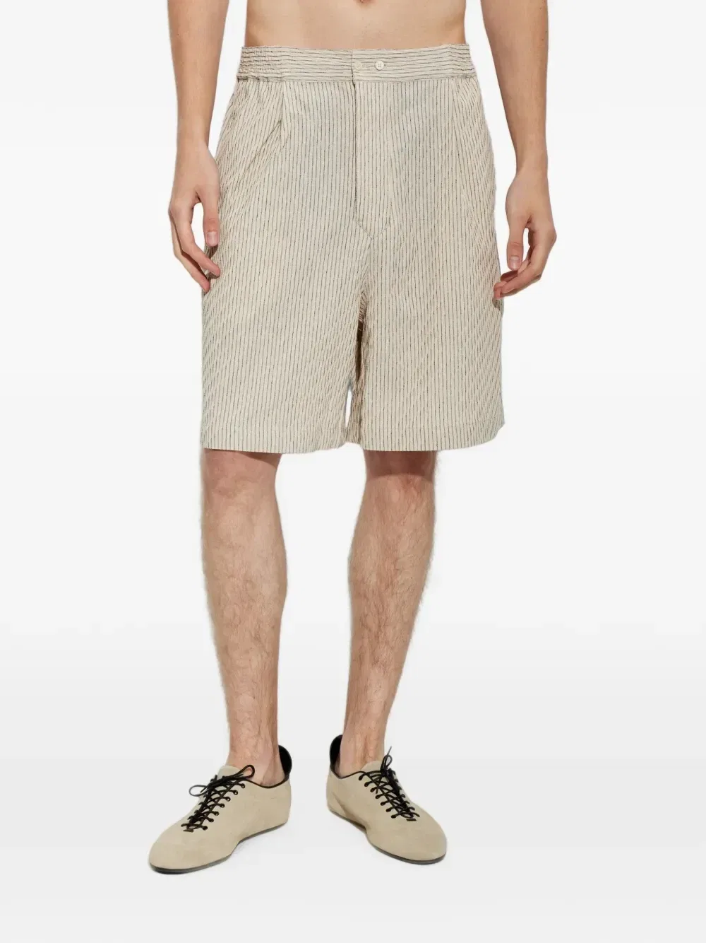 Шорты-пижама с эластичной талией JACQUEMUS, бежевый — фото 2
