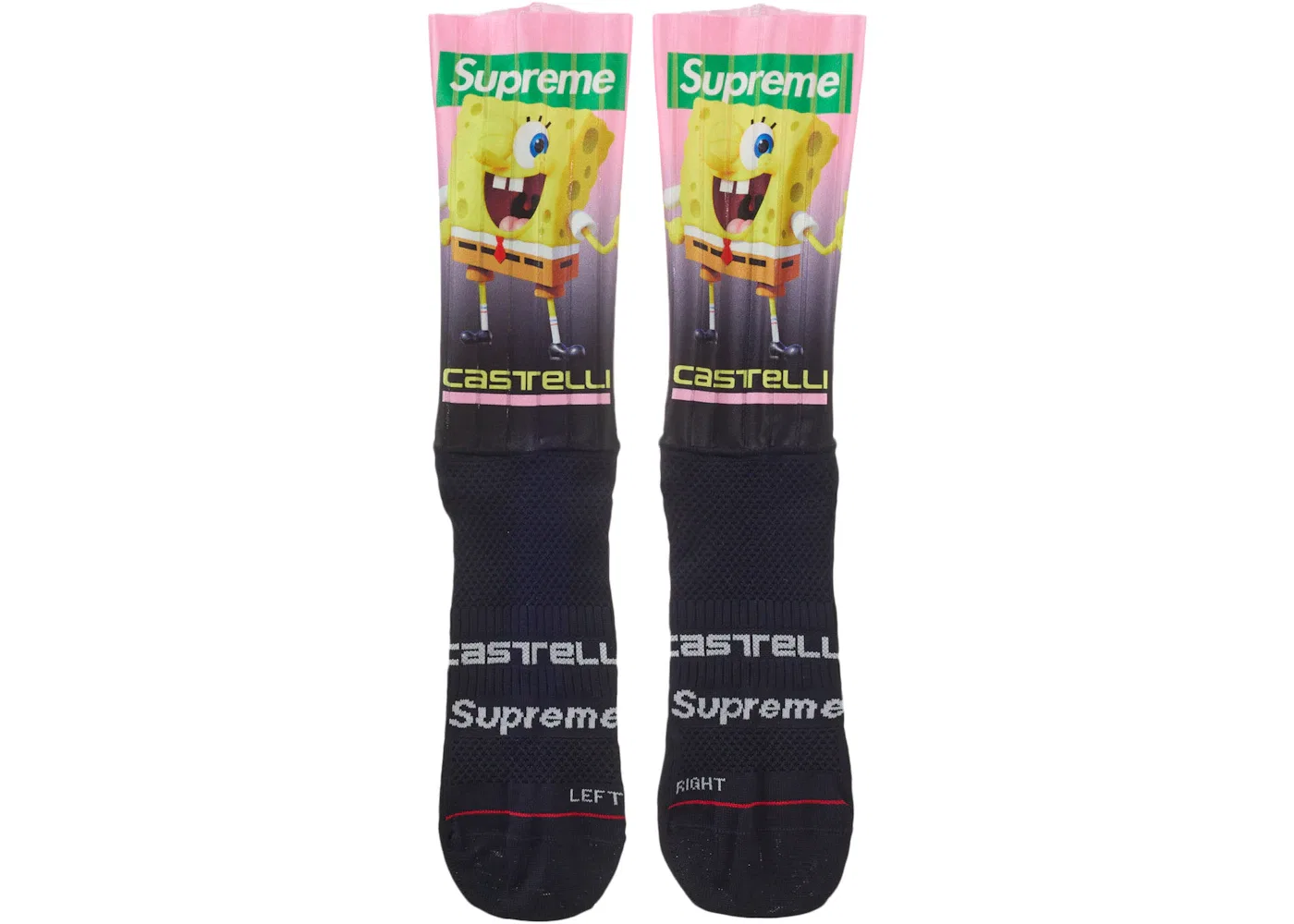Детские носки с принтом Supreme SpongeBob SquarePants Castelli Cycling Sock (1 Pack), Black