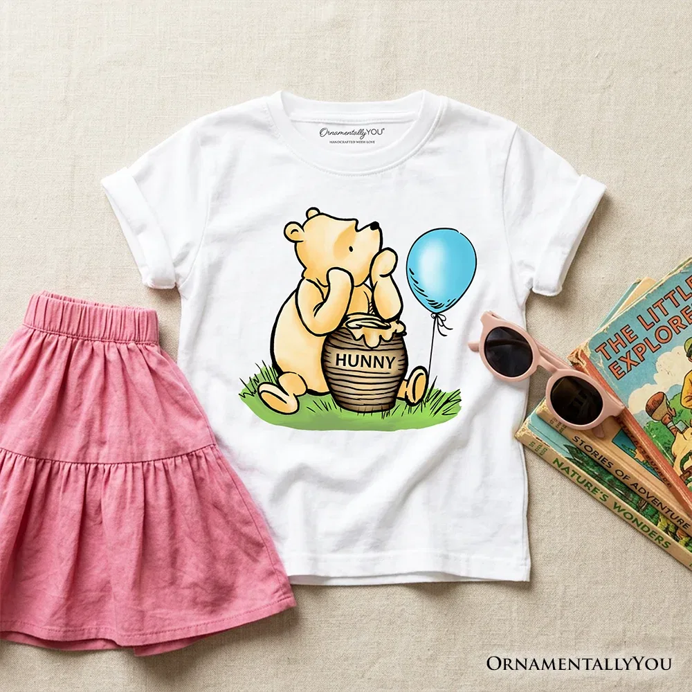 Детская футболка для мальчиков с принтом медвежонка Winnie-the-Pooh OrnamentallyYou, White