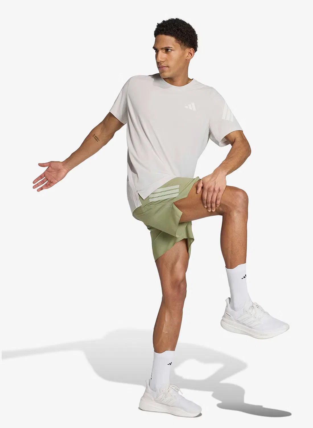 Шорты спортивные с технологией Clima365 adidas, темно-зеленый — фото 3