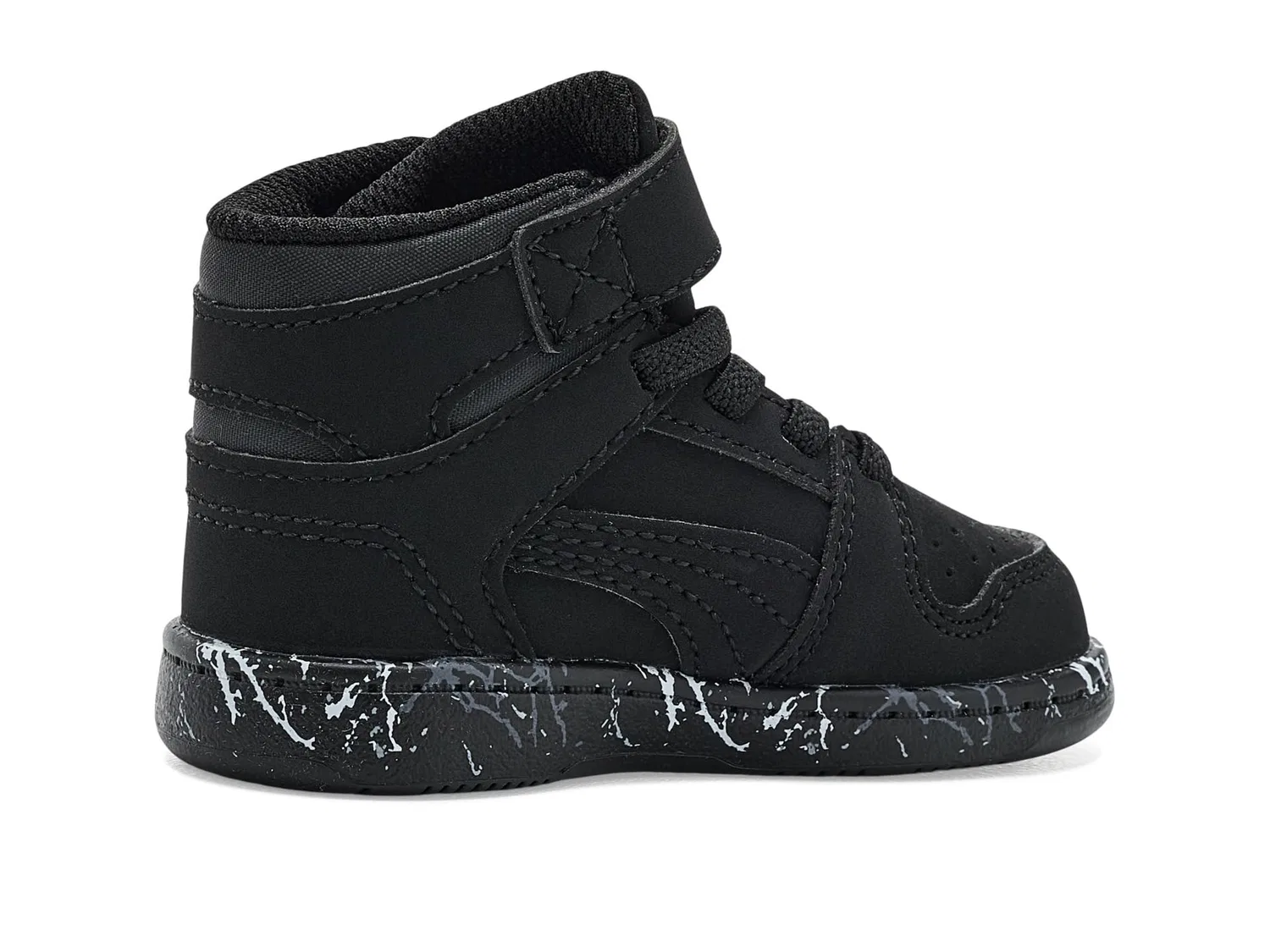 Кроссовки Rebound Layup Mid на липучке (для малышей) Puma Kids, Black/Black — фото 4