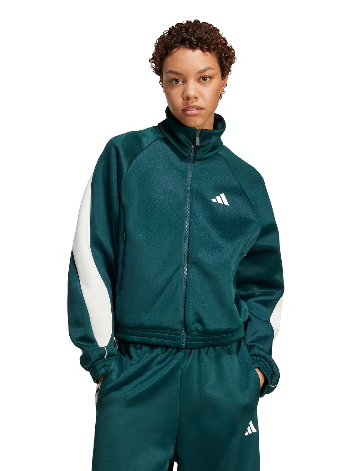 Спортивная куртка свободного кроя Stadium Adidas, белый