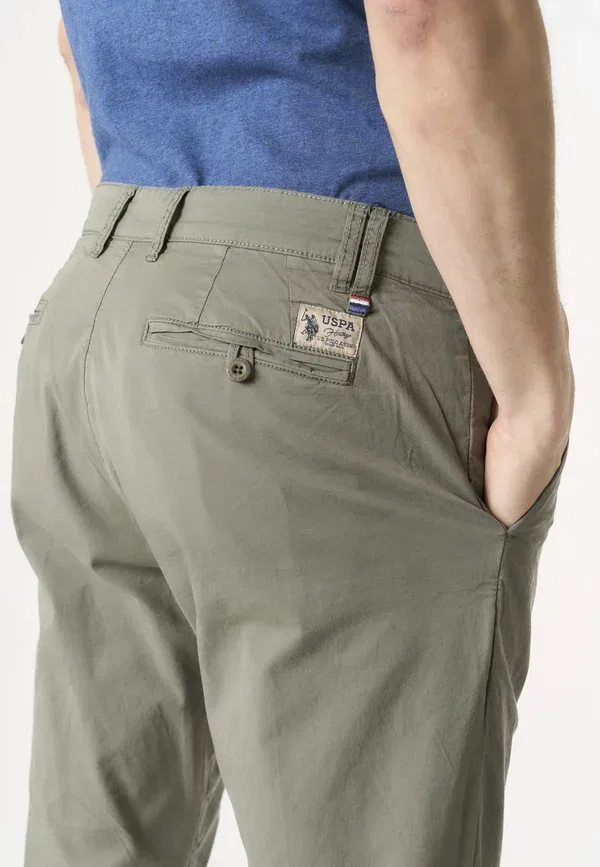 Брюки из хлопка с эластаном Chinos U.S. Polo Assn., Cachi — фото 4