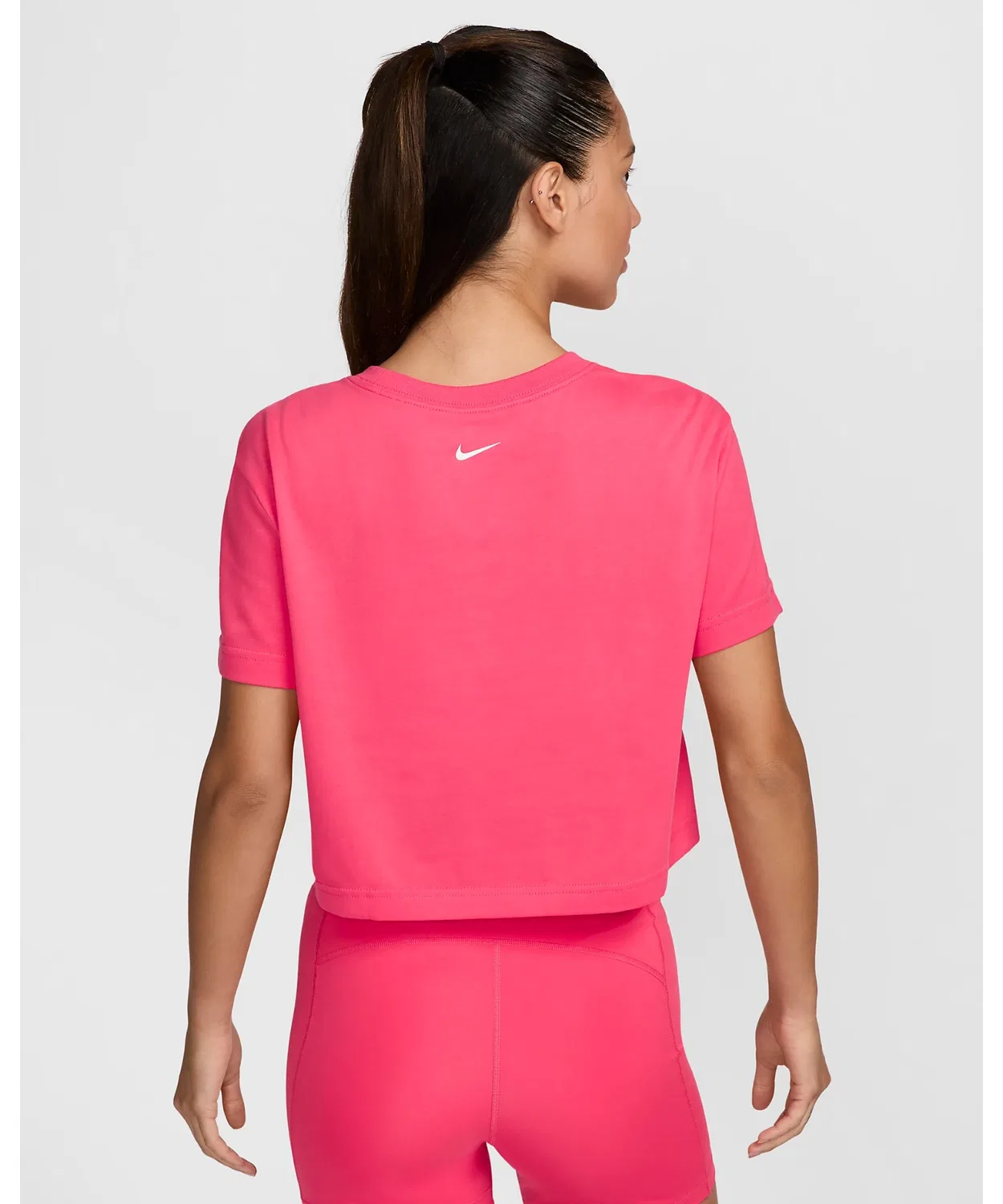 Женская футболка с коротким рукавом Nike Pro, розовая — фото 3