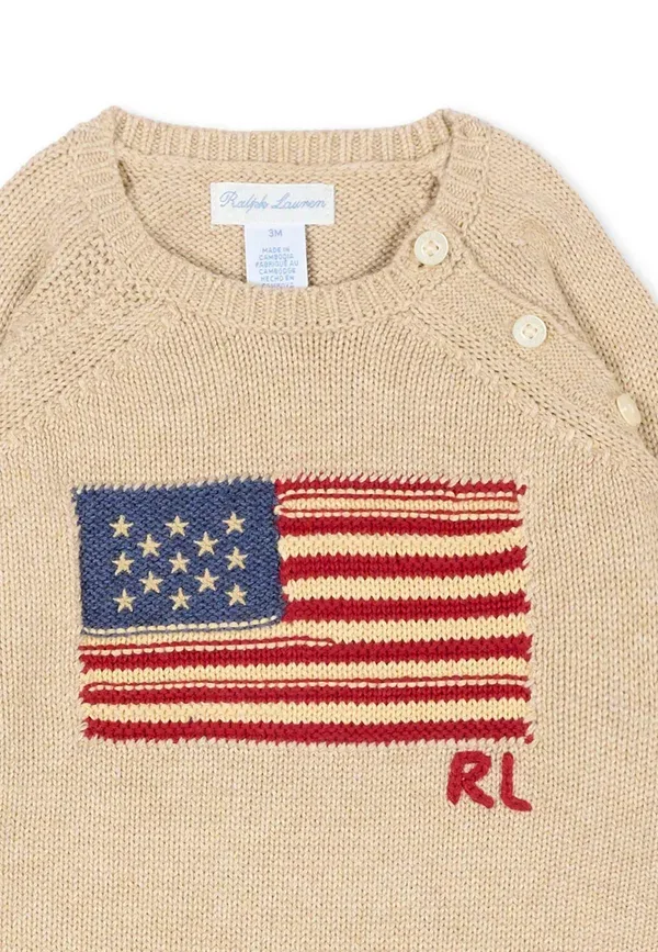 Комбинезон хлопок Tutina unisex Polo Ralph Lauren, Beige, бежевый — фото 3