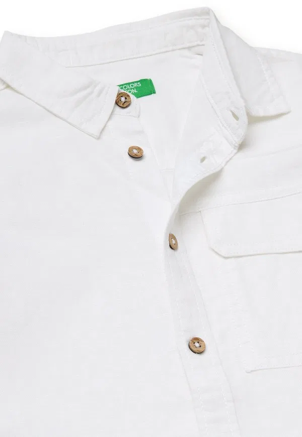 Рубашка United Colors Of Benetton, White — фото 3