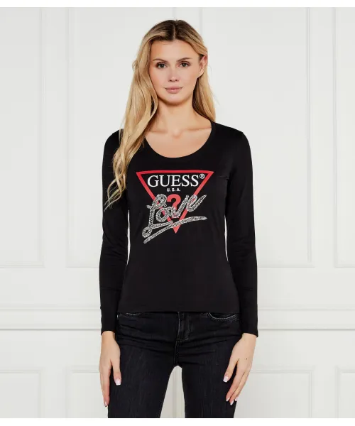 

Блуза Slim fit Guess Jeans, черный