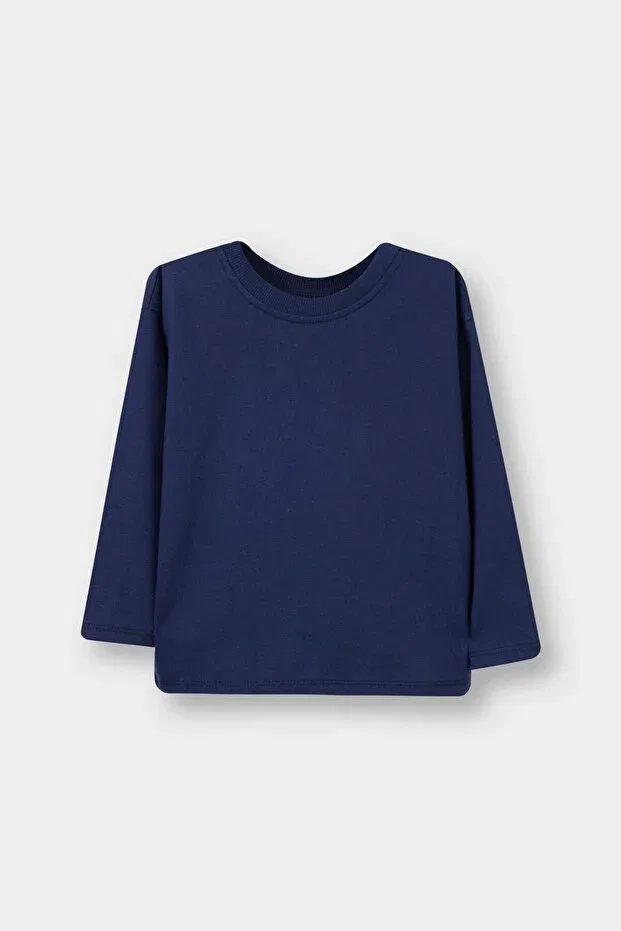 Детская футболка с длинным рукавом Defacto, Navy Blue-Nv241