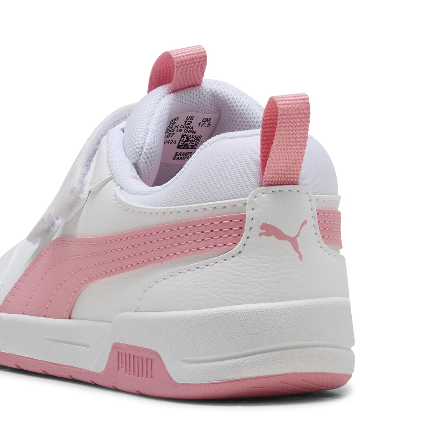 Детские кроссовки с липучкой Multiflex 2 Puma, Weiss Rosa — фото 2