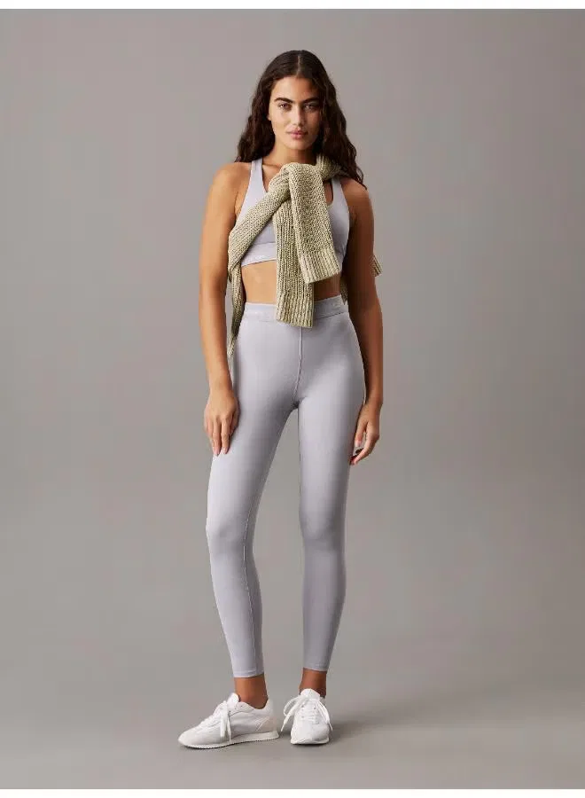 Леггинсы для спортзала 7/8 с дышащим стрейчем Calvin Klein, серый