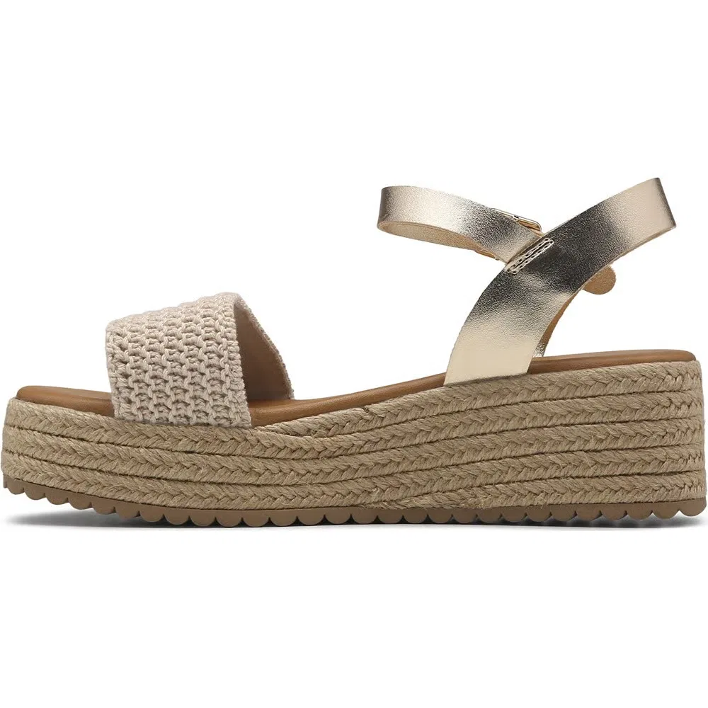 Детские сандалии на танкетке J-Reefy Steve Madden, Natural/Gold — фото 3