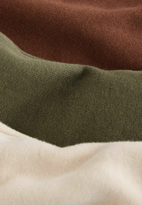 Брюки из футера, Soft touch 3 pack regular fit, Next, зеленый/коричневый/хаки — фото 2