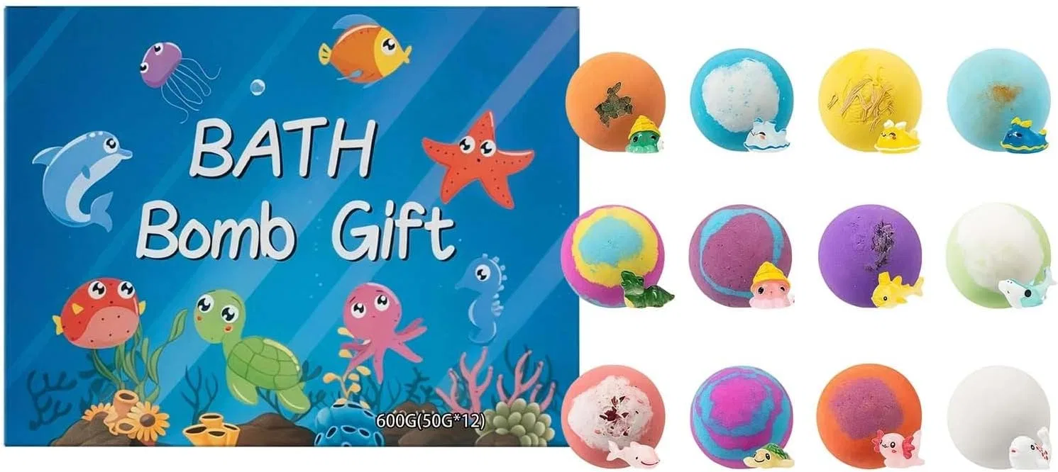 Generisch Бомбочки для ванны Dinosaur Egg Surprise, 12 штук, 60 г